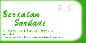 bertalan sarkadi business card